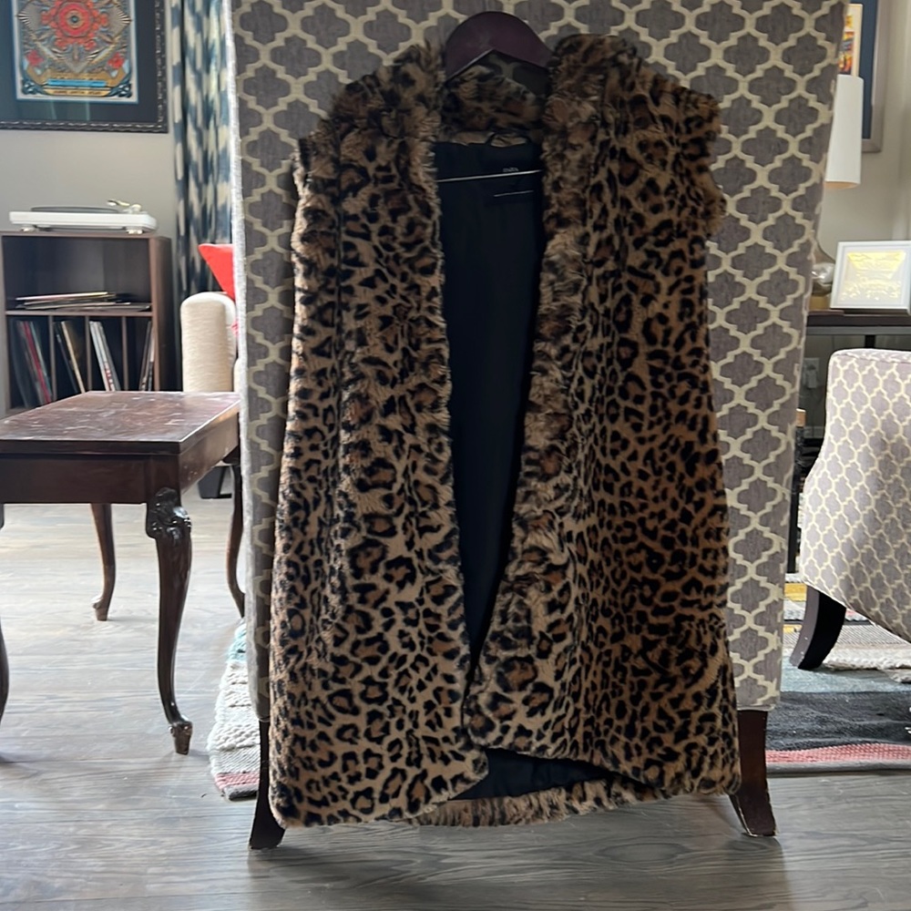 Zara vest cheetah print